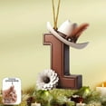 thumbnail image 1 of 26 Letters Western Christmas Ornament Cowboy Ornament for Christmas Tree Personalized Acrylic Monogram Hanging Decoration Western Theme Party Decor for Xmas Tree Farmhouse Home Decor, Letter I, 1 of 6