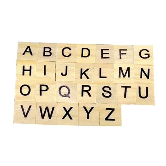 26 Letters Wooden Alphabet Tiles Scrabble Replacement Letters for Board Games, Wedding Frame and Wall Art
