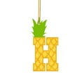 26 Letters Yellow Pineapple Acrylic Pendant Funny 26 Letters Pendant