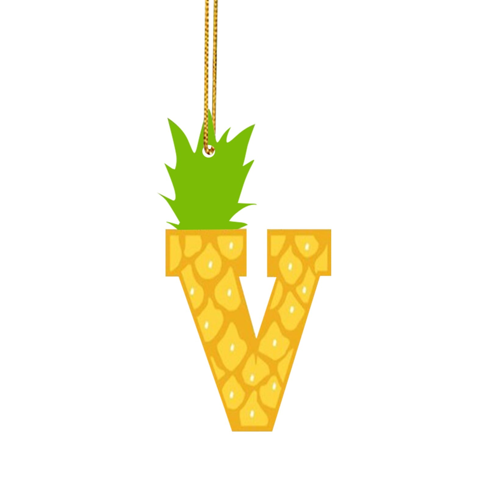 26 Letters Yellow Vintage Christmas Cutouts Decorations Vintage