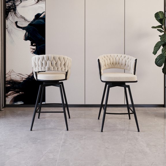 26" Linen White - 360 Degree Rotation & Quick Assembly - Banquets, Celebrations - Convenient Use