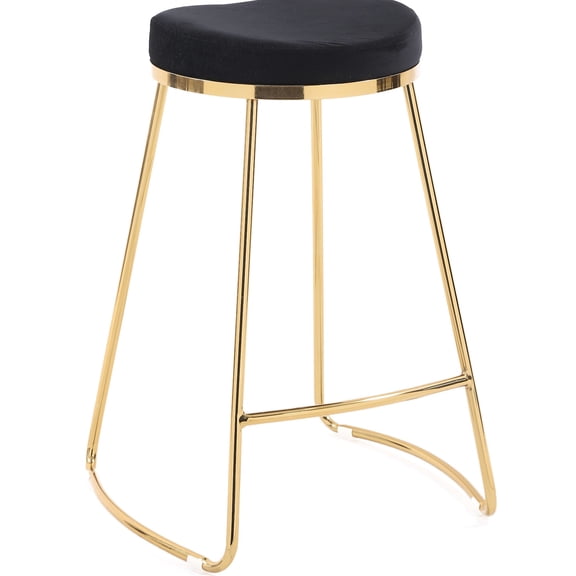 26" Luxury Modern Stool | Comfortable Single Occupancy | Velvet Upholstery for a Soft Feel | Overcomes Uncomfortable Seating Arrangements