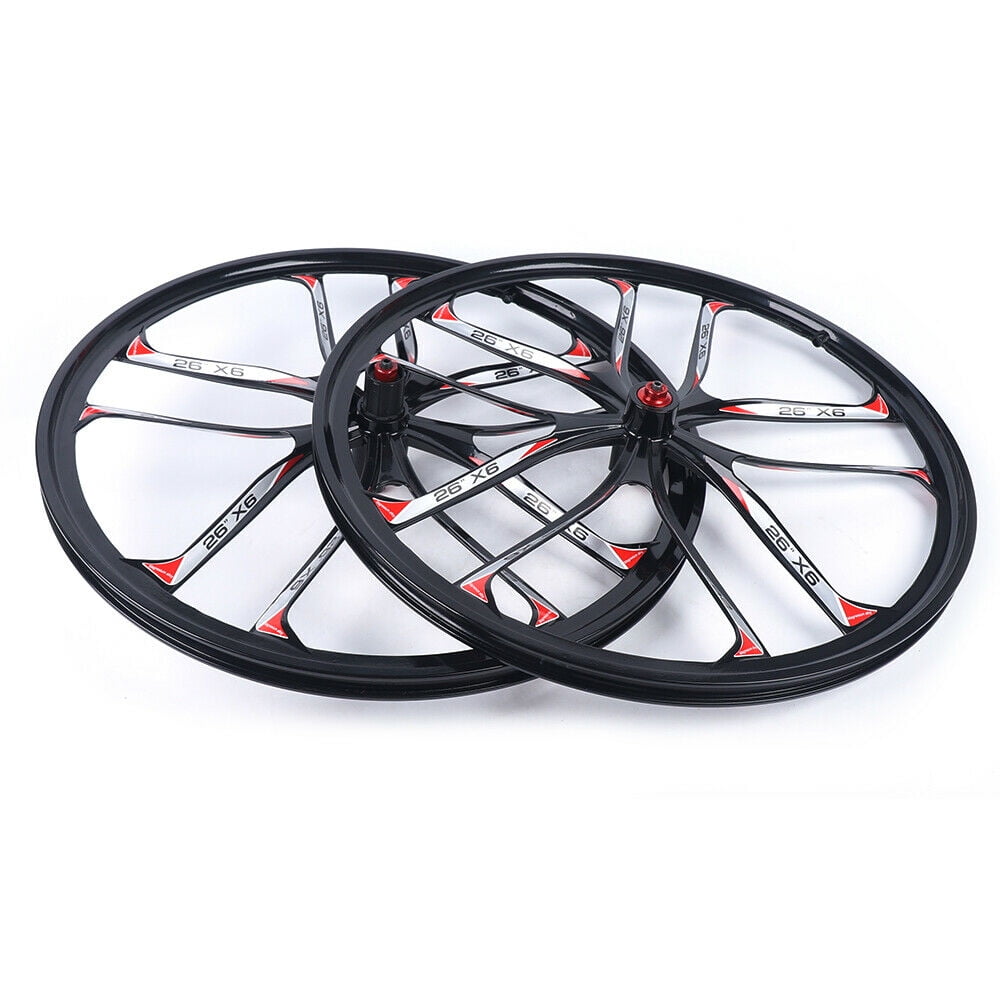 26" MTB Mountain Bike Mag Alloy Wheel Kit 10 Spoke Rims Disc Brake