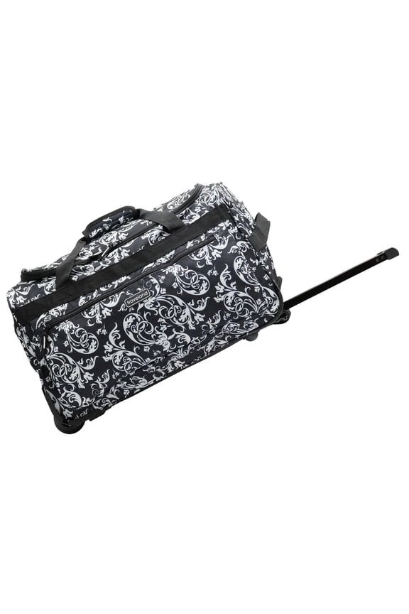 26" MULTI-POCKETS ROLLING DUFFEL BAG-FLORAL