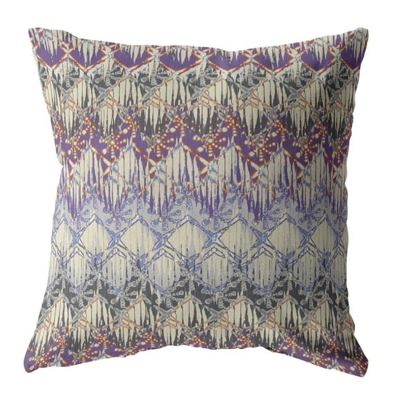 26†Magenta Cream Hatch Indoor Outdoor Zippered Throw Pillow