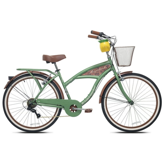 26 Inch Margaritaville Green 7 Speed Adult Cruiser Bicycle
