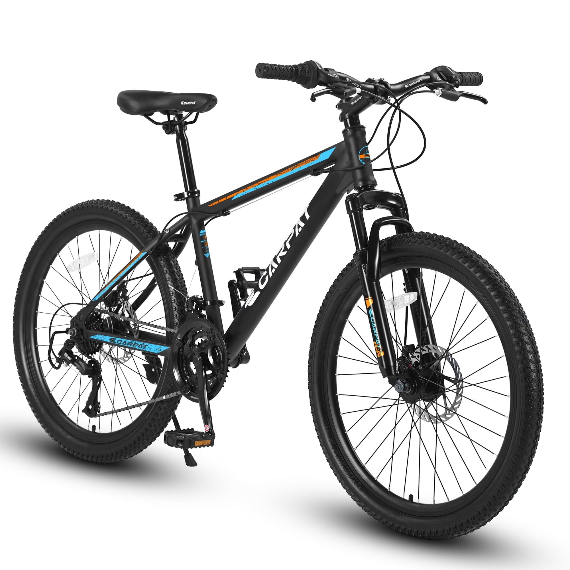 26" Men's Mountain Bikes 21-Speed Mountain Bicycle with Disc Brakes, Blue