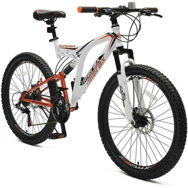 26" Merax Full Suspension 21 Speed Mountain Bike with Disc Brake
