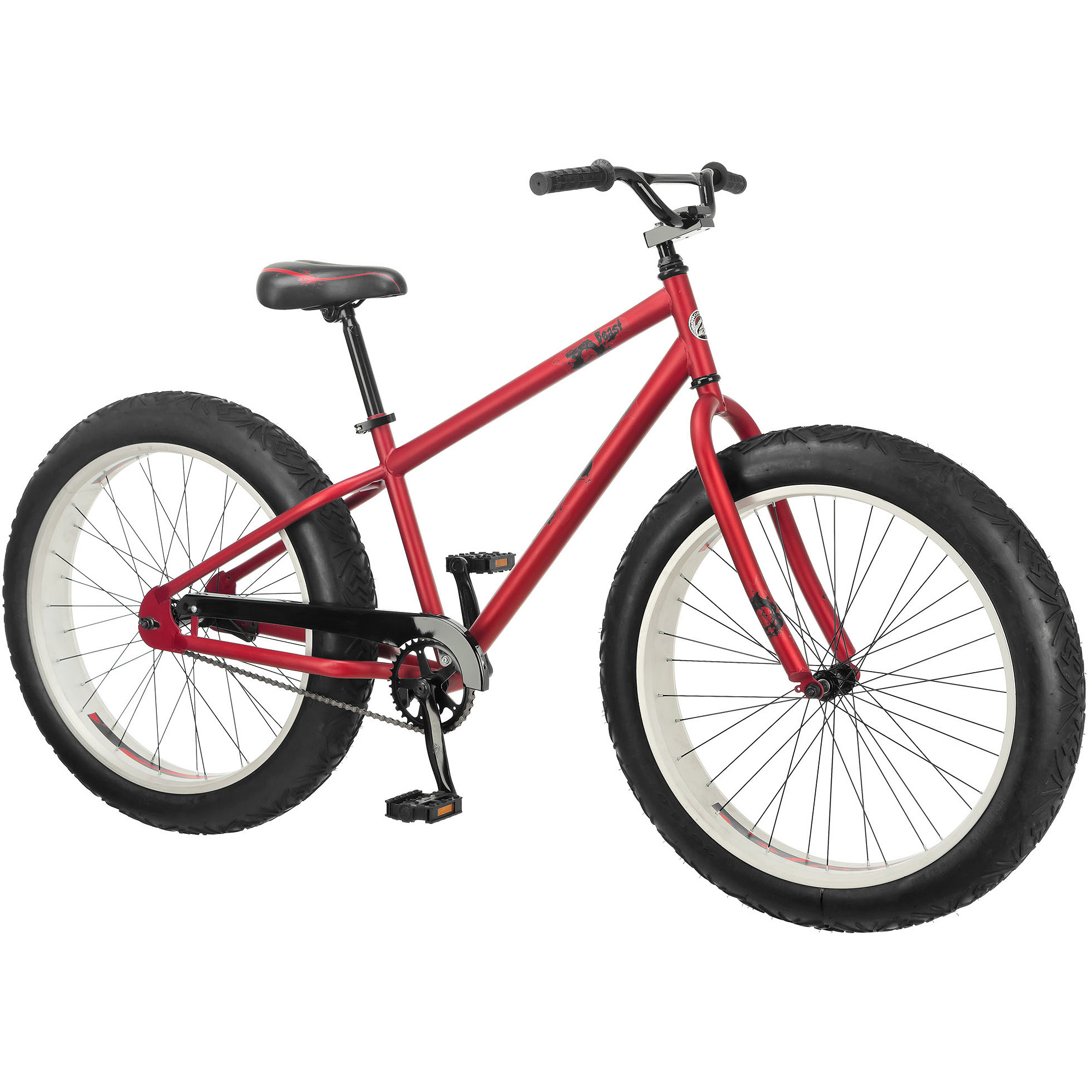 26" Mongoose Beast Men's All-Terrain Fat Tire Mountain, Red - image 1 of 5