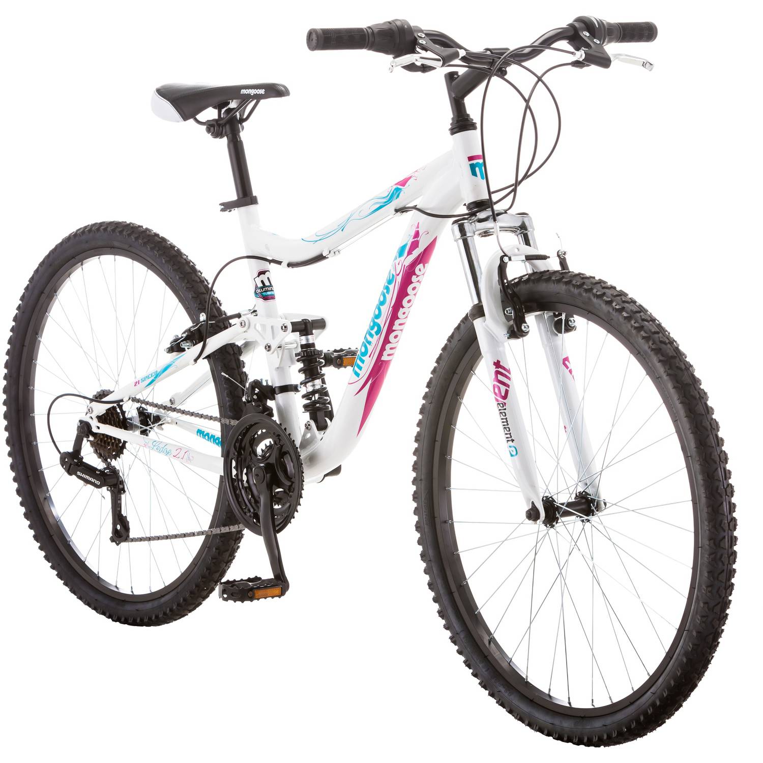 26" Mongoose Ledge 2.1 Women's Mountain Bike, White/Purple - image 1 of 3