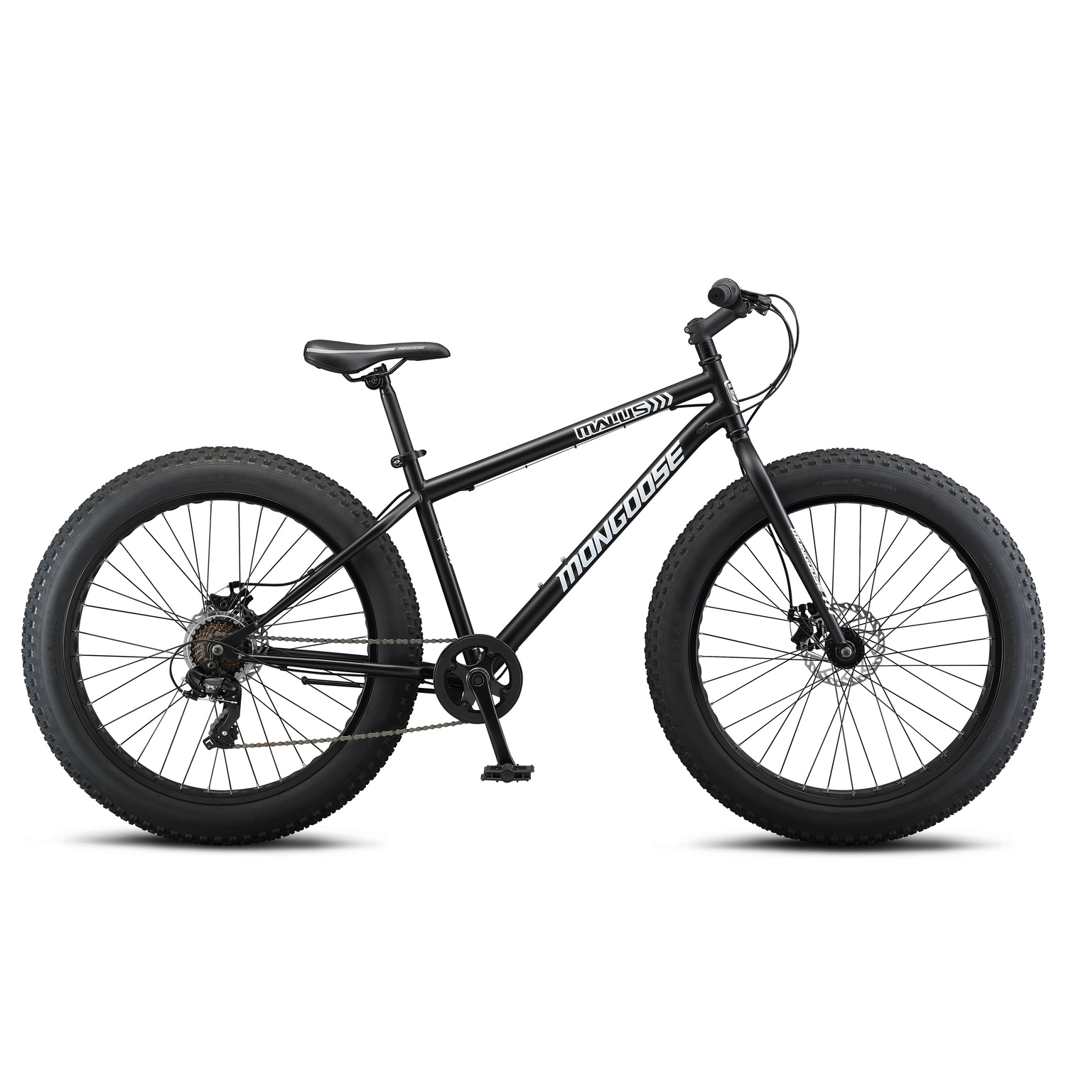 26" Mongoose Malus Adult Fat Tire Mountain Bike, Black - image 1 of 6