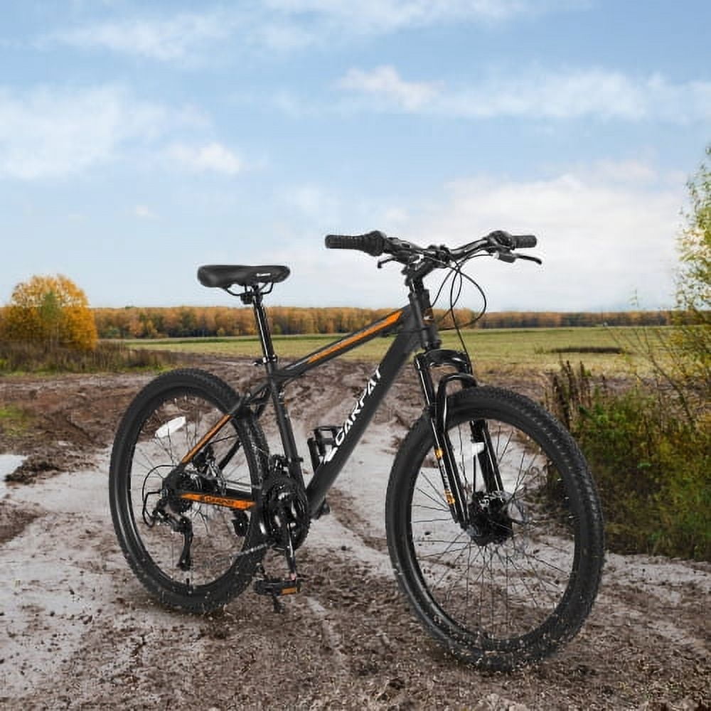 26" Mountain Bike for Adults & Teens - Shimano 21-Speed, Mechanical Disc Brakes & High-Carbon Steel Frame | Durable MTB for Trail, Forest, and City Riding