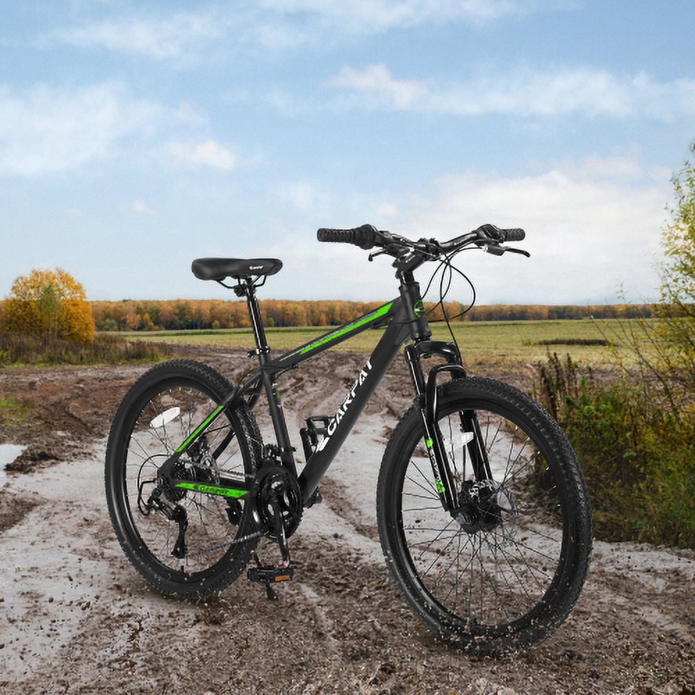 26" Mountain Bike for Adults & Teens - Shimano 21-Speed, Mechanical Disc Brakes & High-Carbon Steel Frame | Durable MTB for Trail, Forest, and City Riding