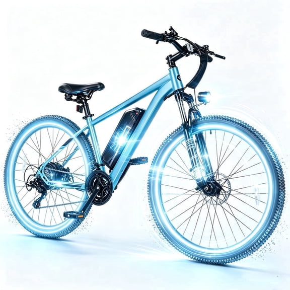 26" Adult Electric Bike, Mountain Ebike with 28MPH Top Speed, 48V 7.8Ah Battery 350W Peak 1000W Motor Electric Bicycle, Unisex (Blue)