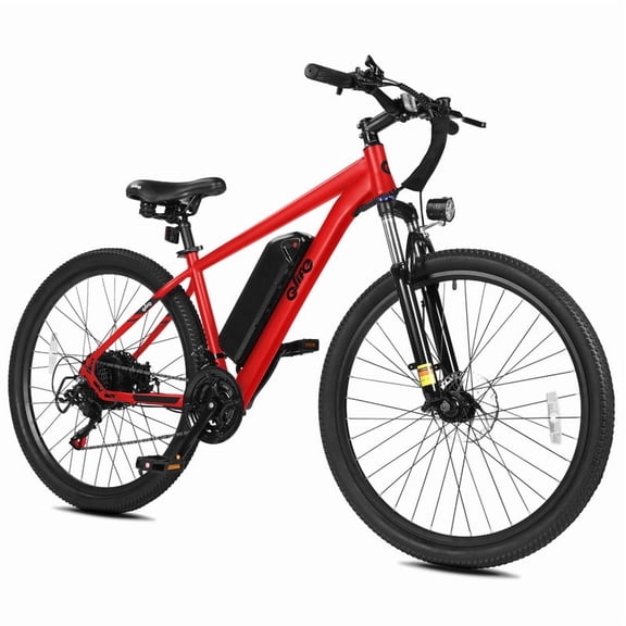Hopepeak Racer 26" Adult Electric Bike, Mountain Ebike with up to 20MPH, 48V 7.8Ah Battery 350W Motor Peak 1000W Electric Bicycle,Unisex (Red)