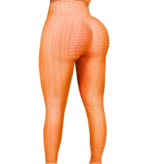 26"Neon Orange leggings for women,S