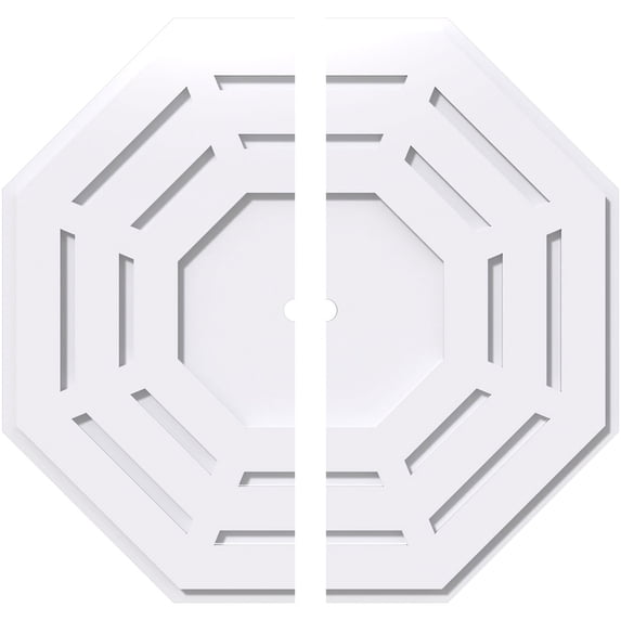 26"OD x 1"ID x 10 1/4"C x 1"P Westin Architectural Grade PVC Contemporary Ceiling Medallion, Two Piece
