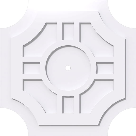 26"OD x 1"ID x 8 1/2"C x 1"P Haus Architectural Grade PVC Contemporary Ceiling Medallion