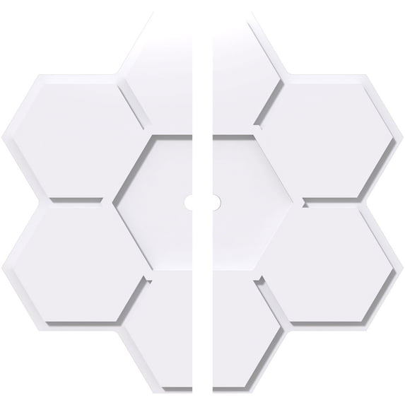 26"OD x 1"ID x 9"C x 1"P Daisy Architectural Grade PVC Contemporary Ceiling Medallion, Two Piece
