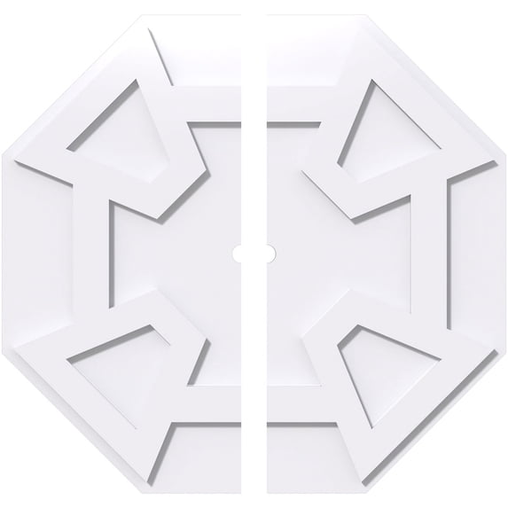 26"OD x 1"ID x 9"C x 1"P Logan Architectural Grade PVC Contemporary Ceiling Medallion, Two Piece