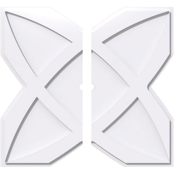 26"OD x 1"ID x 9"C x 1"P Titus Architectural Grade PVC Contemporary Ceiling Medallion, Two Piece
