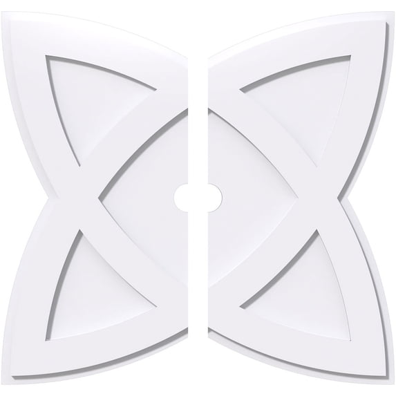 26"OD x 2"ID x 9 3/4"C x 1"P Cosmo Architectural Grade PVC Contemporary Ceiling Medallion, Two Piece