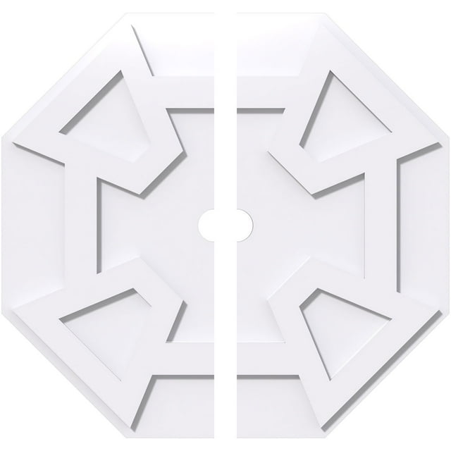 26"OD x 2"ID x 9"C x 1"P Logan Architectural Grade PVC Contemporary Ceiling Medallion, Two Piece