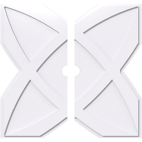 26"OD x 2"ID x 9"C x 1"P Titus Architectural Grade PVC Contemporary Ceiling Medallion, Two Piece