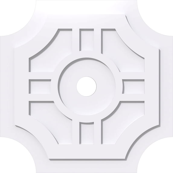 26"OD x 3"ID x 8 1/2"C x 1"P Haus Architectural Grade PVC Contemporary Ceiling Medallion