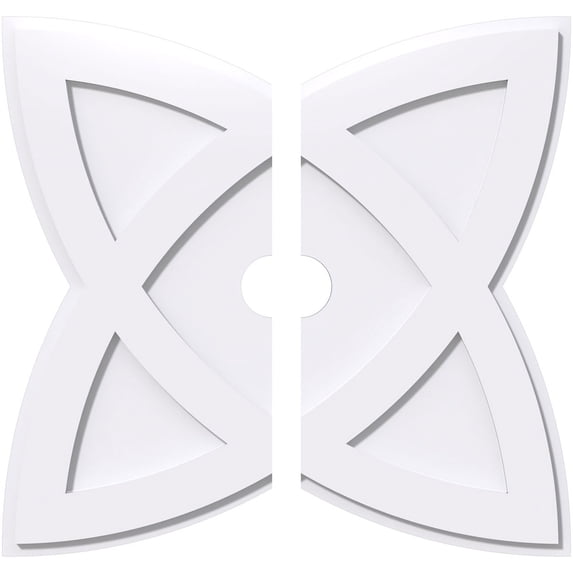 26"OD x 3"ID x 9 3/4"C x 1"P Cosmo Architectural Grade PVC Contemporary Ceiling Medallion, Two Piece