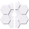 thumbnail image 1 of 26"OD x 3"ID x 9"C x 1"P Daisy Architectural Grade PVC Contemporary Ceiling Medallion, Two Piece, 1 of 11