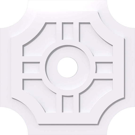 26"OD x 4"ID x 8 1/2"C x 1"P Haus Architectural Grade PVC Contemporary Ceiling Medallion