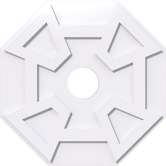 26"OD x 5"ID x 9"C x 1"P Logan Architectural Grade PVC Contemporary Ceiling Medallion