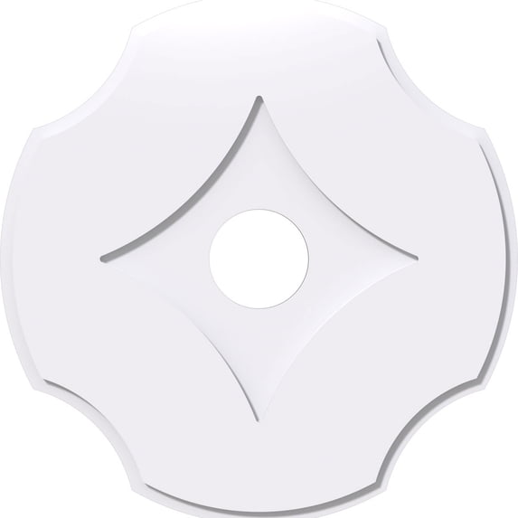 26"OD x 5"ID x 9"C x 1"P Percival Architectural Grade PVC Contemporary Ceiling Medallion