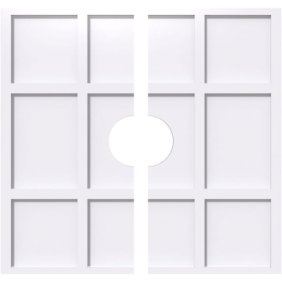 26"OD x 5"ID x 9"C x 1"P Rubik Architectural Grade PVC Contemporary Ceiling Medallion, Two Piece
