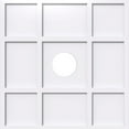 thumbnail image 1 of 26"OD x 5"ID x 9"C x 1"P Rubik Architectural Grade PVC Contemporary Ceiling Medallion, 1 of 11