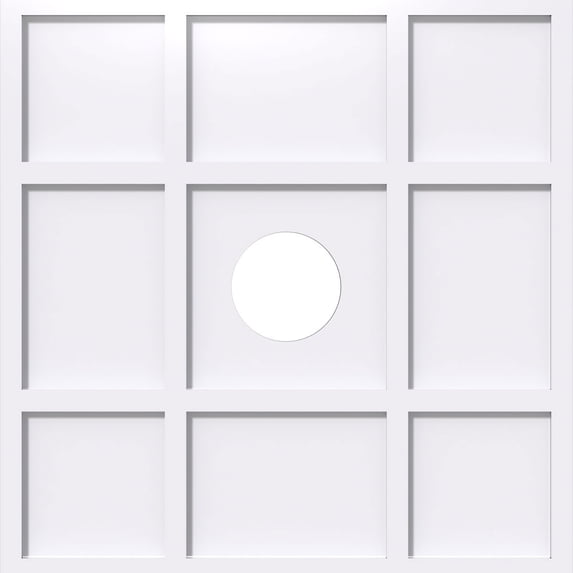 26"OD x 5"ID x 9"C x 1"P Rubik Architectural Grade PVC Contemporary Ceiling Medallion