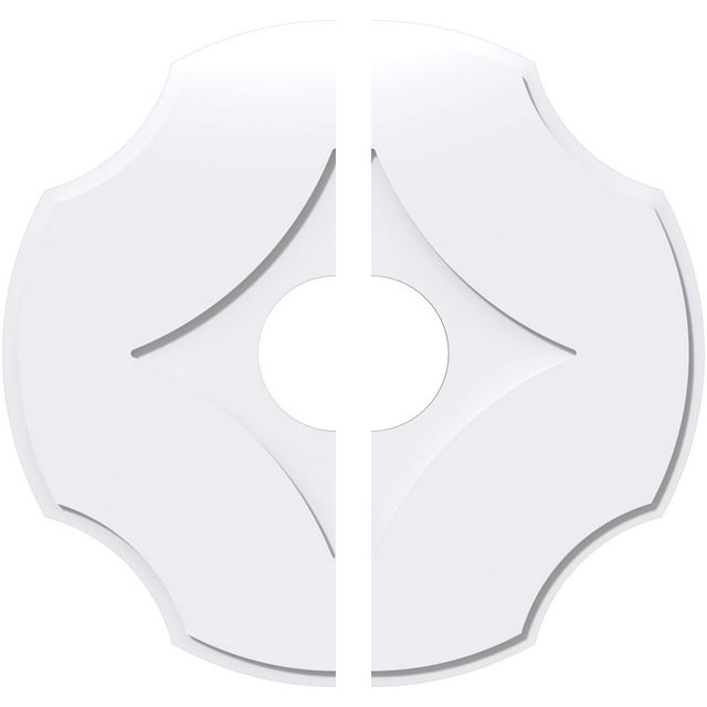 26"OD x 6"ID x 9"C x 1"P Percival Architectural Grade PVC Contemporary Ceiling Medallion, Two Piece