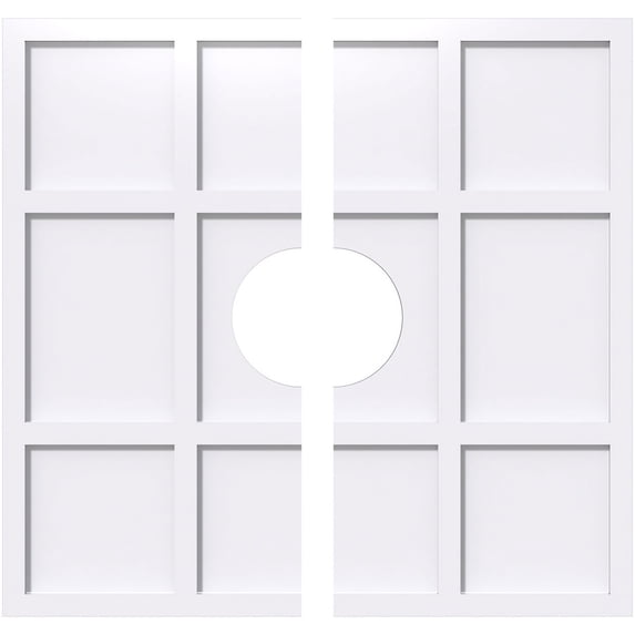 26"OD x 6"ID x 9"C x 1"P Rubik Architectural Grade PVC Contemporary Ceiling Medallion, Two Piece