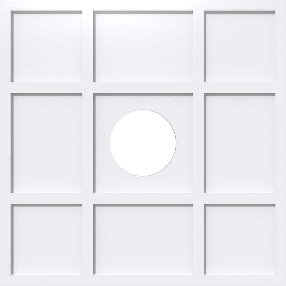 26"OD x 6"ID x 9"C x 1"P Rubik Architectural Grade PVC Contemporary Ceiling Medallion