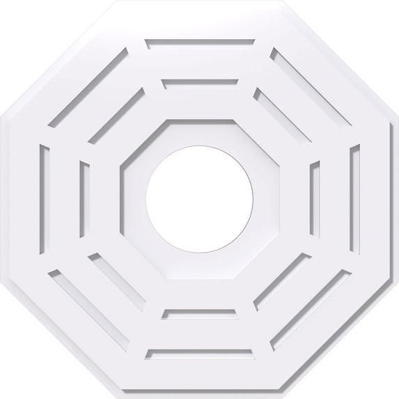 26"OD x 7"ID x 10 1/4"C x 1"P Westin Architectural Grade PVC Contemporary Ceiling Medallion