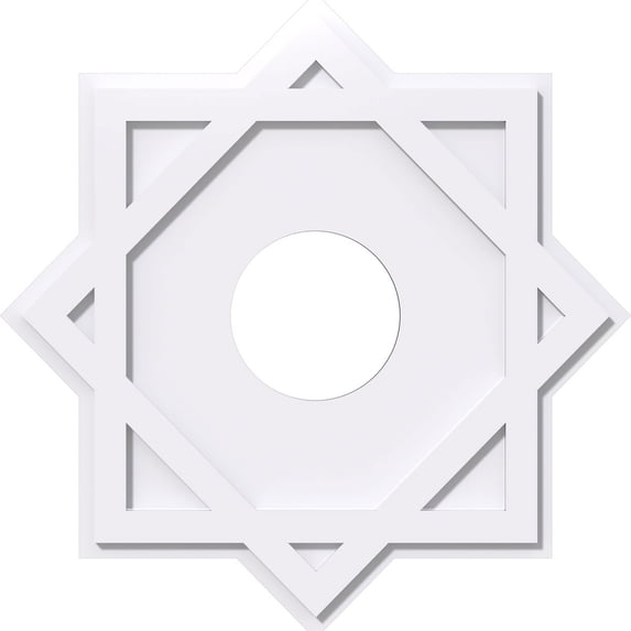 26"OD x 7"ID x 14 1/4"C x 1"P Axel Architectural Grade PVC Contemporary Ceiling Medallion