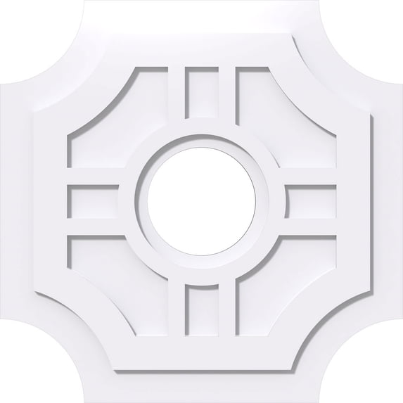 26"OD x 7"ID x 8 1/2"C x 1"P Haus Architectural Grade PVC Contemporary Ceiling Medallion