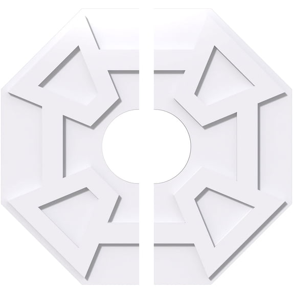 26"OD x 7"ID x 9"C x 1"P Logan Architectural Grade PVC Contemporary Ceiling Medallion, Two Piece
