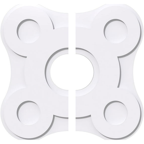 26"OD x 7"ID x 9"C x 1"P Luna Architectural Grade PVC Contemporary Ceiling Medallion, Two Piece