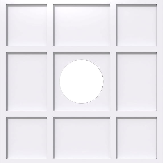 26"OD x 7"ID x 9"C x 1"P Rubik Architectural Grade PVC Contemporary Ceiling Medallion