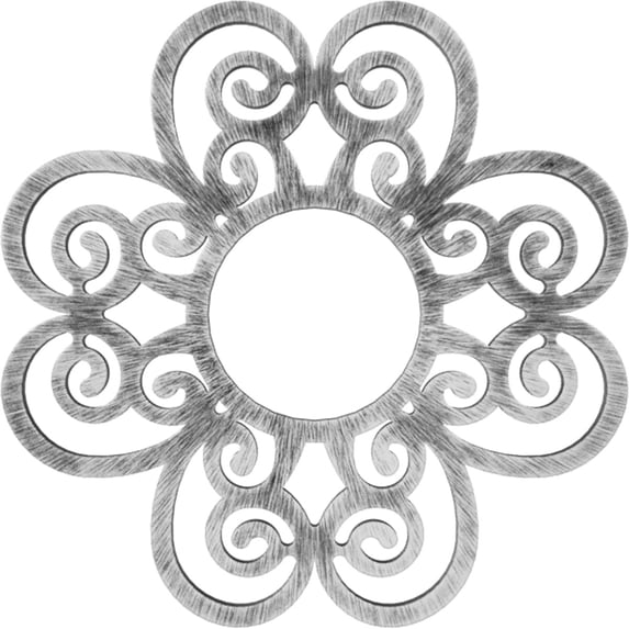 26"OD x 8 7/8"ID x 3/4"P Cohen Architectural Grade PVC Pierced Ceiling Medallion, Antiqued Silver
