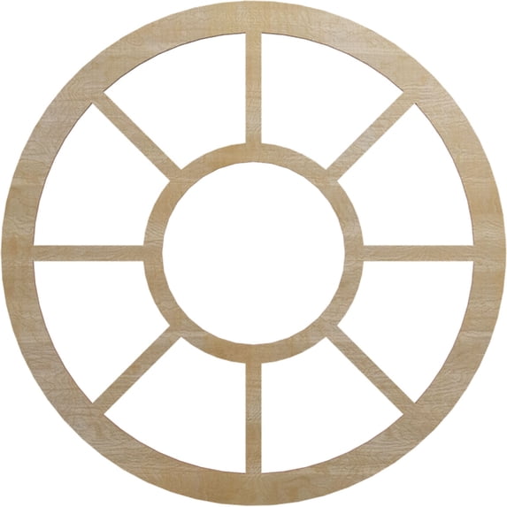 26"OD x 9 1/2"ID x 1/4"T Grace Wood Fretwork Pierced Ceiling Medallion, Birch