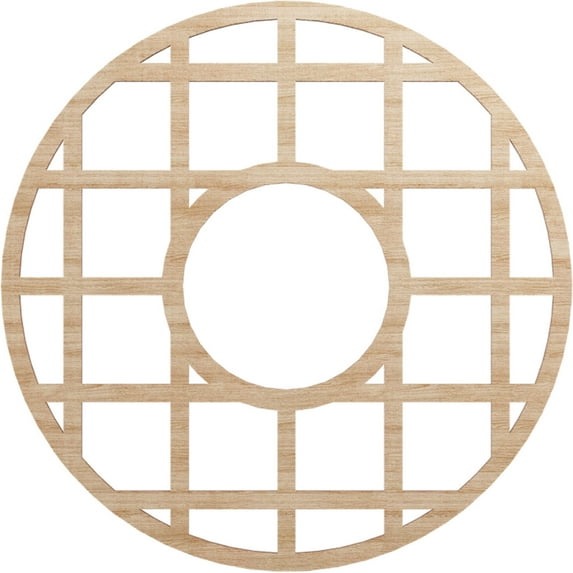 26"OD x 9 1/2"ID x 1/4"T O'Neal Wood Fretwork Pierced Ceiling Medallion, Alder