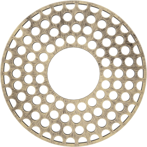 26"OD x 9 1/2"ID x 3/4"P Fink Architectural Grade PVC Pierced Ceiling Medallion, Antiqued Pale Gold